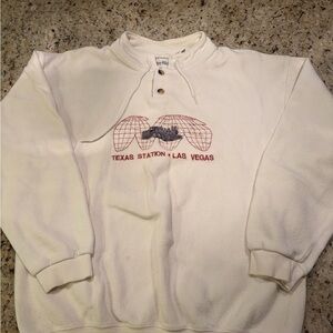 Vintage White Texas Station-Las Vegas Sweater